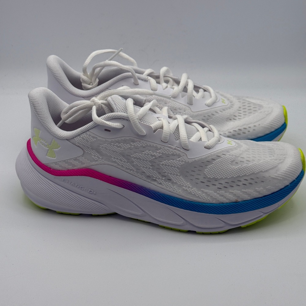 Under Armour UA W Turbulence 3 Shoes Womens Size 7.5 White Blue 3027503-101